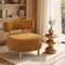 Wooden Armchair Lounge Chair Velvet Accent Armchairs Orange