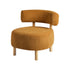 2x Wooden Armchair Lounge Chair Velvet Accent Armchair Orange
