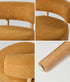 2x Wooden Armchair Lounge Chair Velvet Accent Armchair Orange