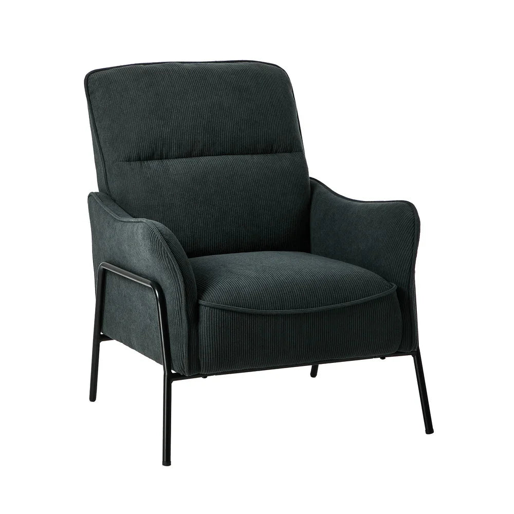 Armchair Velvet Fabric Lounge Chair Accent Chair Grey