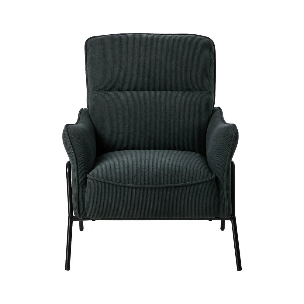 Armchair Velvet Fabric Lounge Chair Accent Chair Grey