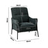 Armchair Velvet Fabric Lounge Chair Accent Chair Grey