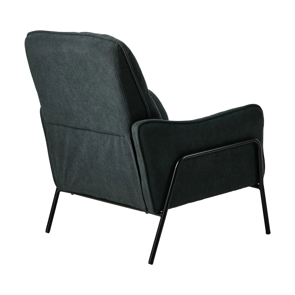 Armchair Velvet Fabric Lounge Chair Accent Chair Grey