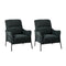2x Armchair, Chenille Fabric Lounge Chair, Accent Chair Seating, Grey Colour