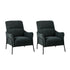 2x Armchair, Chenille Fabric Lounge Chair, Accent Chair Seating, Grey Colour