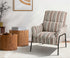 Armchair Chenille Fabric Lounge Chair Accent Chair Brown