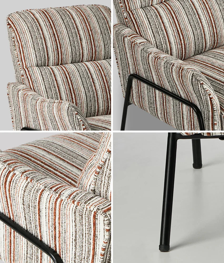 Armchair Chenille Fabric Lounge Chair Accent Chair Brown