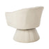 Oikiture Swivel Armchair Linen Fabric Beige