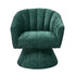 Swivel Armchair Linen Fabric Lounge Chair Accent Chair Green