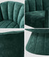 Swivel Armchair Linen Fabric Lounge Chair Accent Chair Green
