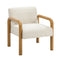 Armchair Accent Fabric Chair Lounge Sofa Beige