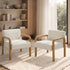 Armchair Accent Fabric Chair Lounge Sofa Beige