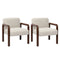 2x Armchair Accent Fabric Chair Lounge Sofa Walunt