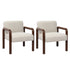 2x Armchair Accent Fabric Chair Lounge Sofa Walunt