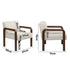 2x Armchair Accent Fabric Chair Lounge Sofa Walunt