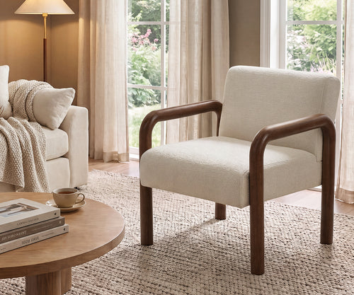 2x Armchair Accent Fabric Chair Lounge Sofa Walunt