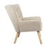 Armchair Fabric Upholstered Tub Chair Beige
