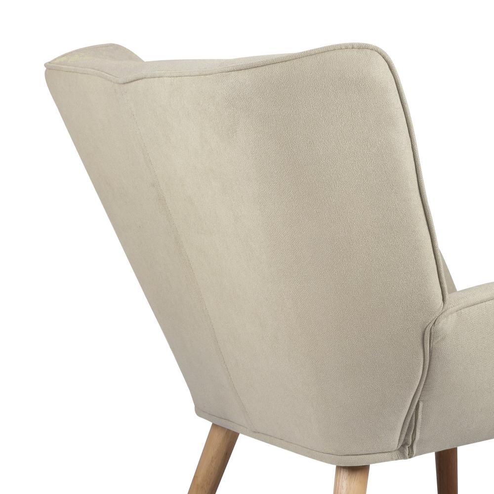 Armchair Fabric Upholstered Tub Chair Beige