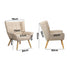 4x Armchair Sofa Lounge Fabric Upholstered Tub Beige