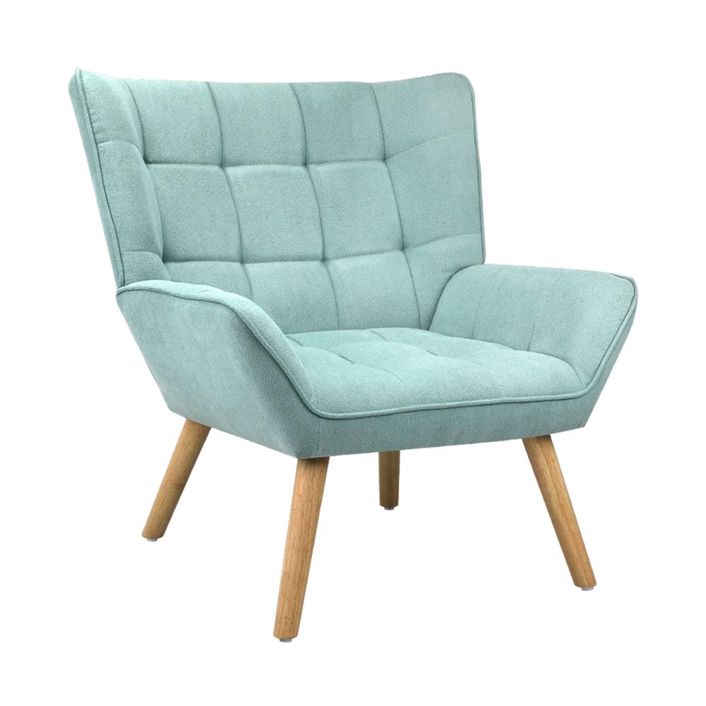 Armchair Fabric Upholstered Tub Chair Blue