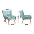 Armchair Fabric Upholstered Tub Chair Blue