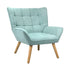4x Armchair Sofa Lounge Fabric Upholstered Tub Blue