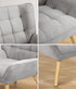 4x Armchair Sofa Lounge Fabric Upholstered Tub Grey
