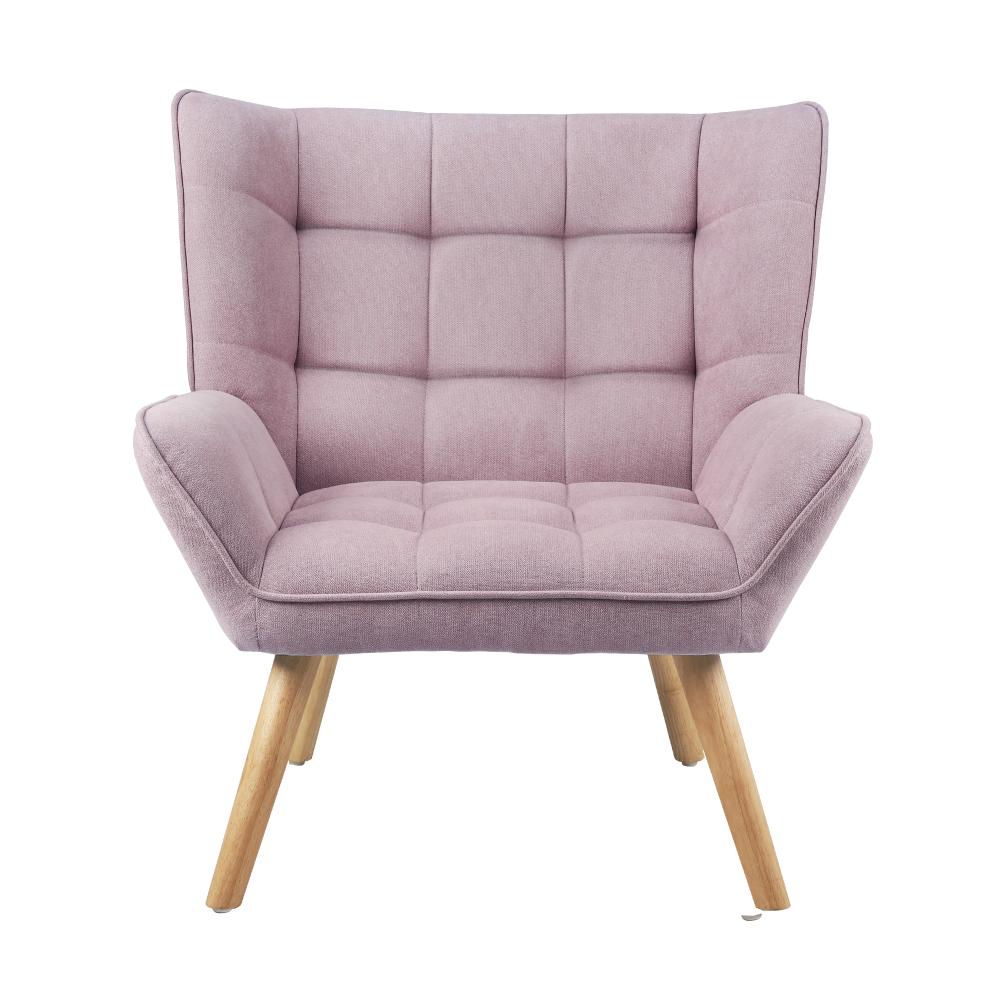 Armchair Fabric Upholstered Tub Chair Pink