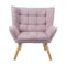 Armchair Fabric Upholstered Tub Chair Pink