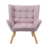 Armchair Fabric Upholstered Tub Chair Pink