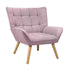 Armchair Fabric Upholstered Tub Chair Pink