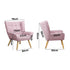 Armchair Fabric Upholstered Tub Chair Pink