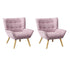 2x Armchair Sofa Lounge Fabric Upholstered Tub Pink