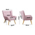 2x Armchair Sofa Lounge Fabric Upholstered Tub Pink