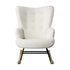 Oikiture Rocking Chair Nursing Armchair Sherpa White