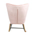 Rocking Chair Nursing Armchair Velvet Accent Upholstered Pink