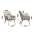 3x Armchair Lounge Chair Linen Tub Chairs Sofa Beige