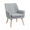 Armchair Linen Fabric Grey