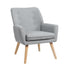 Armchair Linen Fabric Grey