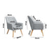 Armchair Linen Fabric Grey