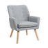 4x Armchair Lounge Chair Linen Tub Chairs Sofa Grey