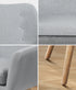 4x Armchair Lounge Chair Linen Tub Chairs Sofa Grey