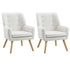 2x Armchair Lounge Chair Sherpa Tub Chairs Sofa White