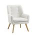 2x Armchair Lounge Chair Sherpa Tub Chairs Sofa White