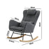 Oikiture Rocking Chair Sherpa With 2 Pillow Grey