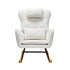 Rocking Chair Nursing Armchair Sherpa Accent Chairs With 2 Pillow White