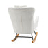 Rocking Chair Nursing Armchair Sherpa Accent Chairs With 2 Pillow White