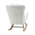 Oikiture 4x Rocking Chair Nursing Armchair Sherpa 2 Pillow White
