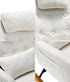 Oikiture 4x Rocking Chair Nursing Armchair Sherpa 2 Pillow White
