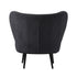 Lounge Chair with Lumbar Pillow Wingback Velvet Charcoal